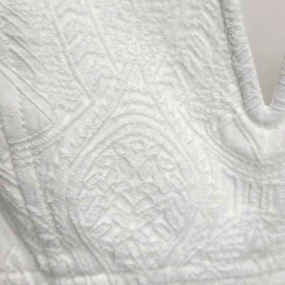 Nanette Lepore Mini White Textured Dress Size 8 - Picture 8 of 9